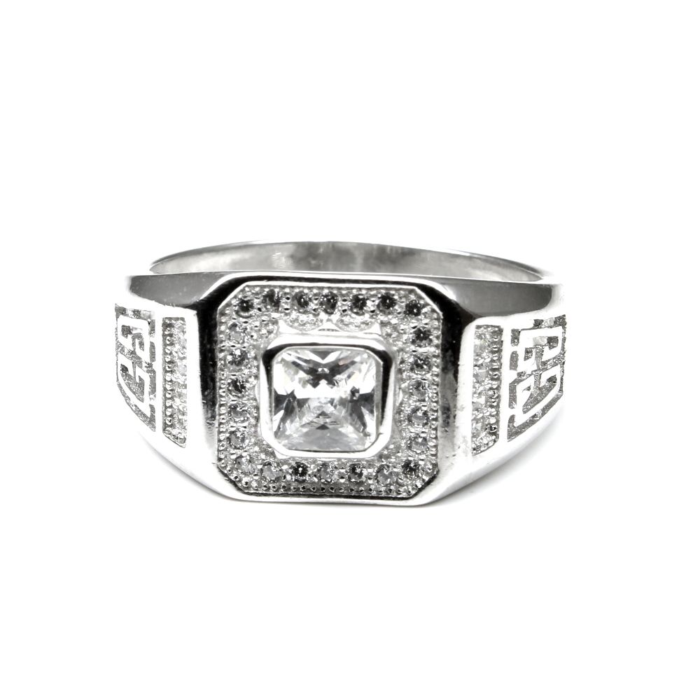 Amazon.com: Shiny Full Diamond Ring 2Carat Round Cut Cubic Zirconia Promise  Ring Wedding Ring for Men Silver Ring CZ Cocktail Ring Eternity 950 Platinum  Simulate Moissanite Ring Adjustable Ring 031